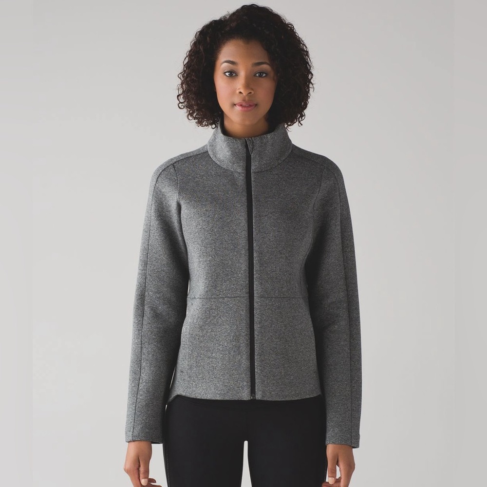 Lululemon Going Places Jacket Heather Speckled Black 4 Athleisure Casual Outdoor